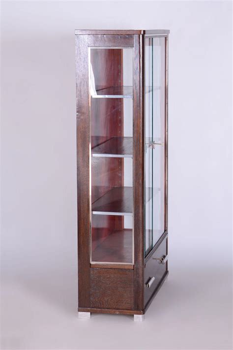 Restored Artdeco Oak Display Cabinet Jindrich Halabala Czechia S