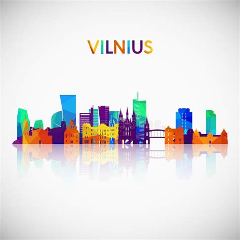 Lithuania Skyline And Landmarks Silhouette Stock Vector Illustration Of Architecture Famous