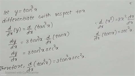 Differentiate Each Of The Following W R T X Tan 3 X