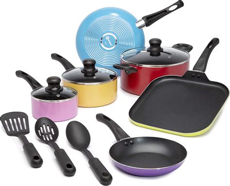 Ecolution Easy Clean Nonstick Cookware Set, Dishwasher Safe Kitchen ...