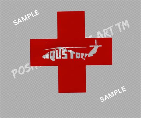 Dustoff Red Cross Decal Etsy