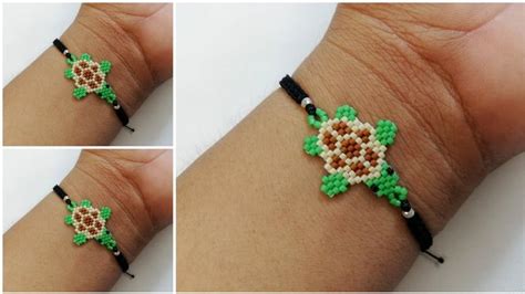 Pulsera De Tortuga En Chaquira Miyuki Beaded Jewelry Tutorials