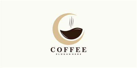 Coffee Logo Design For Coffee Shop Icon With Creative Concept Premium