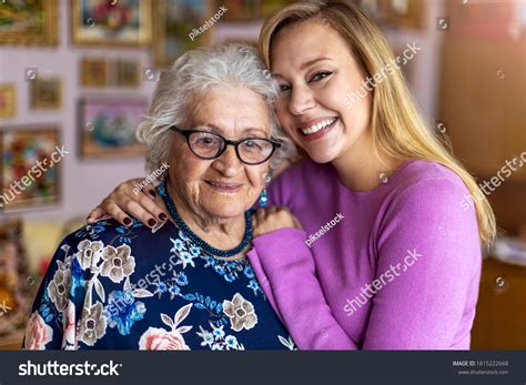 Young Woman Spending Time Her Elderly Stock Photo 1815222668 Shutterstock