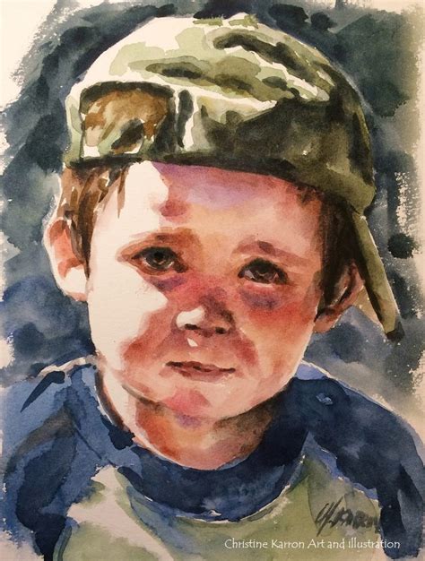 Watercolor Portrait By Christine Karron Watch Demo Https