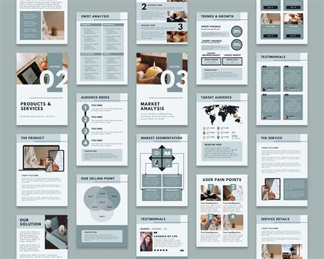 Business Plan Template, Canva Template for Business Plan, Editable ...