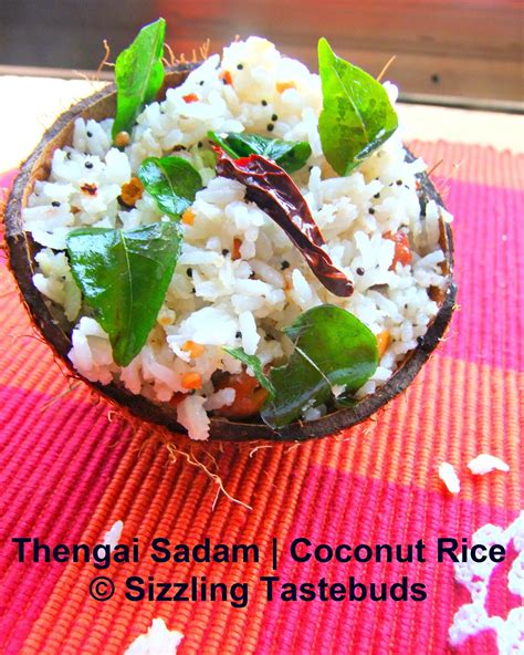 Sizzling Tastebuds Thengai Sadam For Kanu Pongal Coconut Rice Iyengar Special Recipes