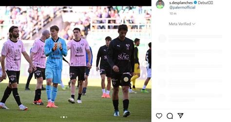 Palermo Desplanches Celebra Il Suo Debutto In Rosanero Sui Social