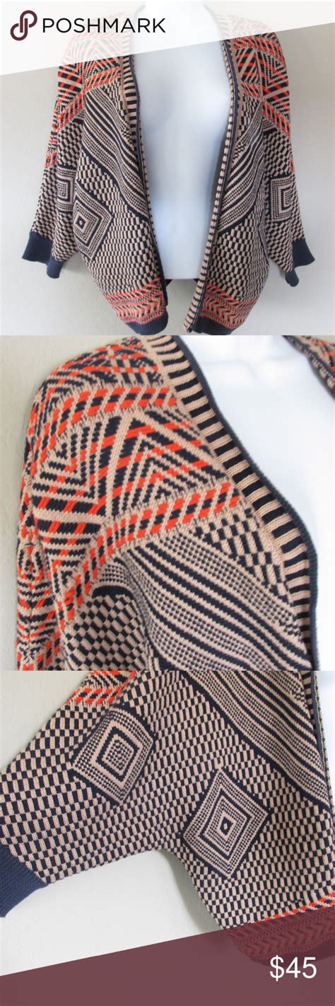 Moth Anthropologie Cardigan Sweater Aztec Cocoon Sweater Cardigan