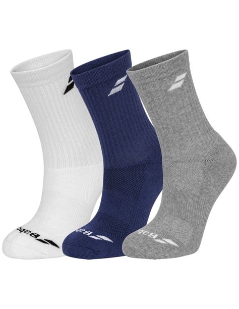 Skarpety Babolat Pairs Pack Socks Bia O Granatowo Szare