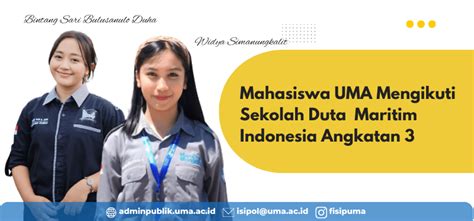 mahasiswa uma mengikuti duta maritim indonesia angkatan  prodi