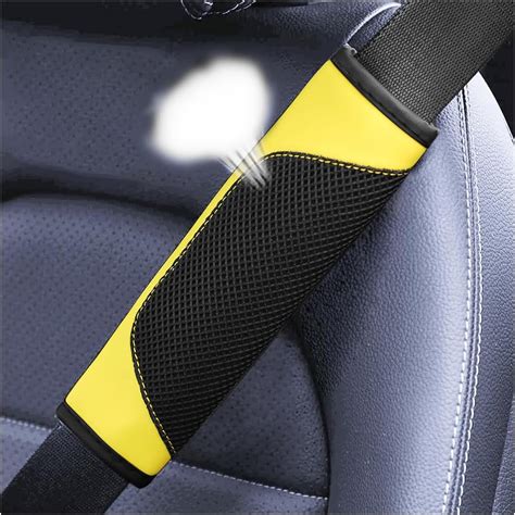 Besulen Car Seat Belt Pads Cover 2 Pack Leather Mesh