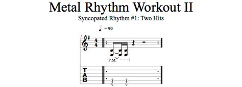 Guitar Lessons: Syncopated Rhythm #1: Two Hits