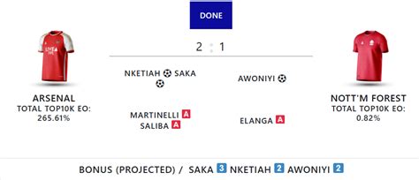 Fpl Gameweek 1 Saturdays Goals Assists Bonus Points Stats