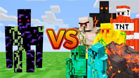 Obsidian Golem Vs All Golems In Minecraft Mob Battle Youtube