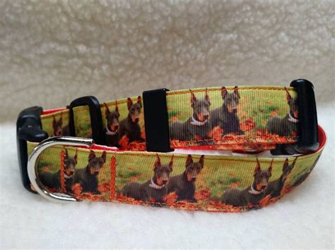 Doberman Pinscher Handmade Dog Collar 1 Inch Wide Large & | Etsy