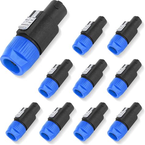 10Pcs Speakon Cable Adapter Connectors C NL4FC 4 Pole Audio Speaker