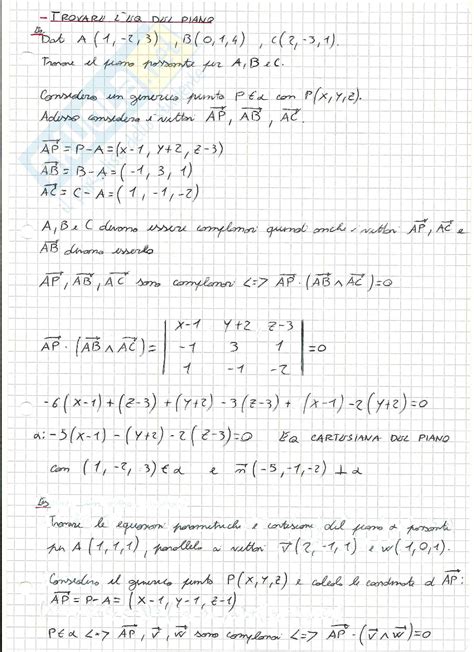 Esercizi Svolti Di Geometria Lineare E Analitica