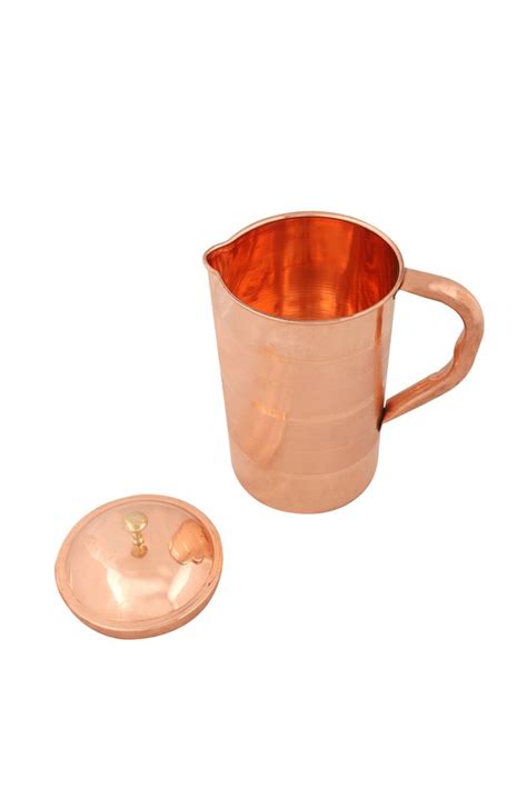 Silver Touch Pure Copper Premium Water Jug Pitcher For Restaurant