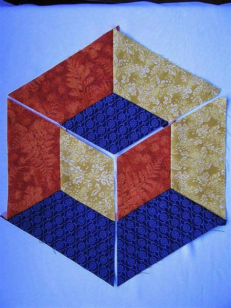 2 Minute Video Tutorial 3d Hexagon Quilt Block Artofit