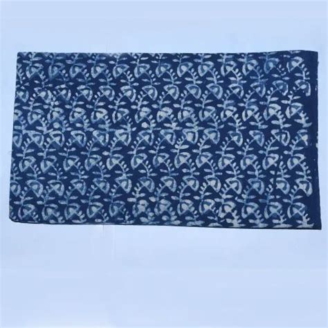 Indigo Blue Dabu Hand Block Print Cotton Cambric Fabric At Rs Meter