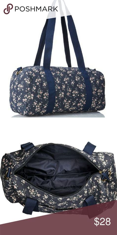 Canvas Floral Print Duffel Bag | Feminine Gym Bag