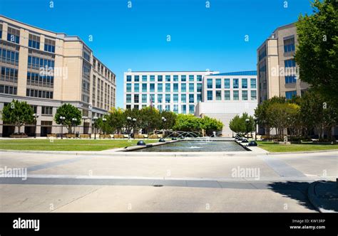 Fountains In The Courtyard Of The University Circle Office Complex