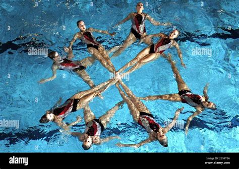 Saint Maurs Team Competes During French Synchronized Swimming