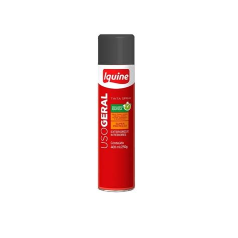 Tinta Spray Preto SEMI BRILHO Uso Geral 400 ML IQUINE Shopee Brasil