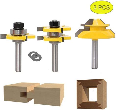 45 Grad Lock Mitre Router Bit APLUS Holzfräser Nutfräser 8 mm