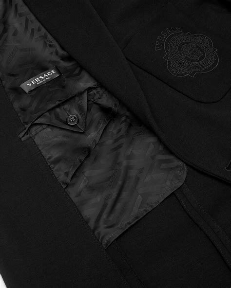 Versace Medusa Badge Single Breasted Blazer Versace