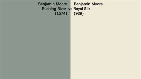 Benjamin Moore Rushing River Vs Royal Silk Side By Side Comparison