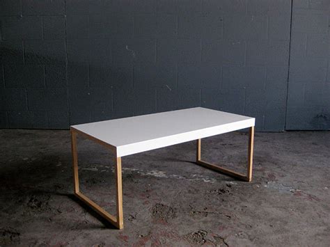 White Top Wooden Coffee Table Artappel