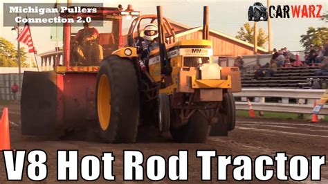 V8 Hot Rod Tractor Class At The TTPA Tractor Pulls In Standish Michigan