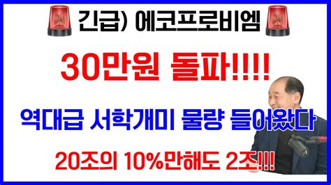 에코프로비엠 30만원 돌파 지금 고작 2조들어왔다 내일은 35만원 돌파 숏스퀴즈 공매도 파산 박순혁이사 에코프로비엠