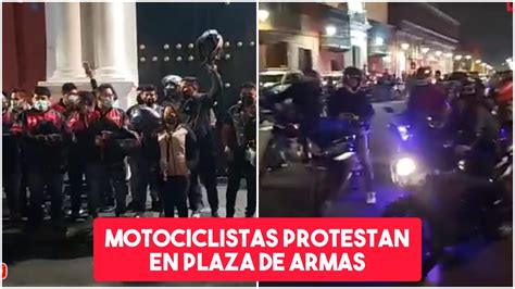 Trujillo Motociclistas Protestan Contra La Prohibición De Ir Dos Ocupantes En Una Moto Lineal