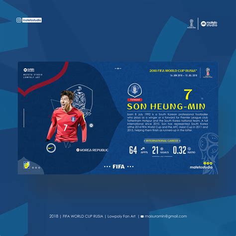 FIFA WORLD CUP RUSIA 2018 - SON HEUNG MIN / SOUTH KOREA on Behance