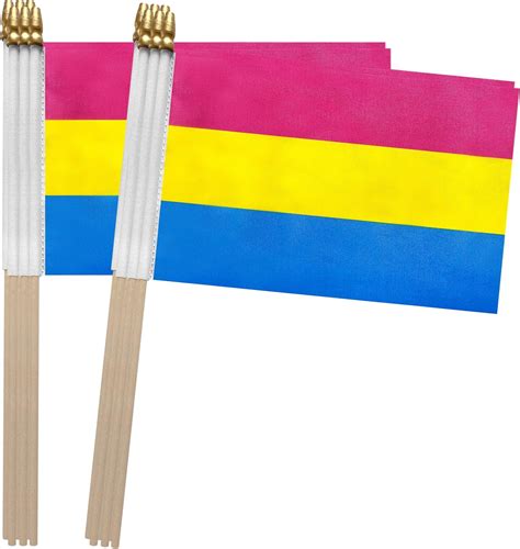 Tsmd Pansexual Pan Pride Stick Flag Small Mini Hand Held Lgbt Pansexuality