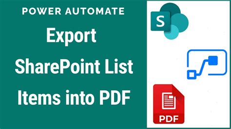 How To Export Sharepoint List Items Into Pdf Using Power Automate