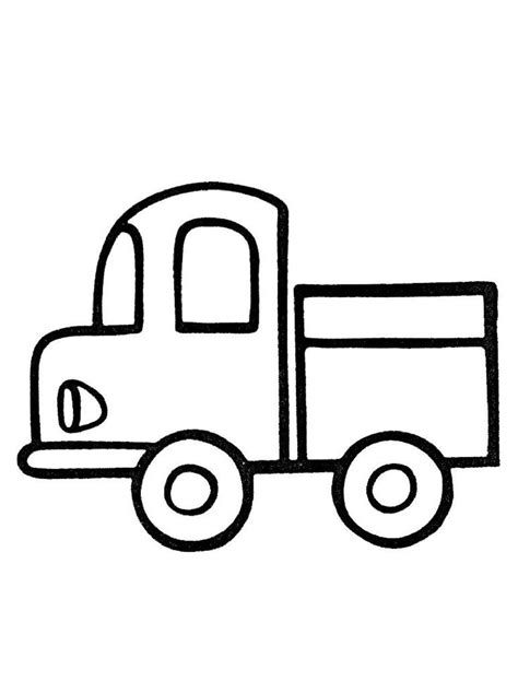 A Black And White Drawing Of A Truck With No Wheels On The Front It Is