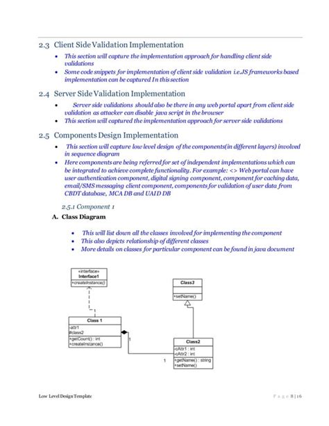 Low level design template (1) | PDF