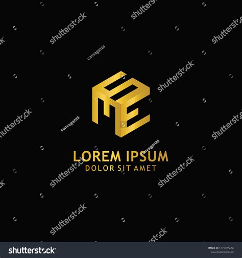 Hexa Letter Mse Uppercase Logo Design Template Royalty Free Stock