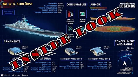 Legendary Ships Stats World Of Warships Legends Youtube