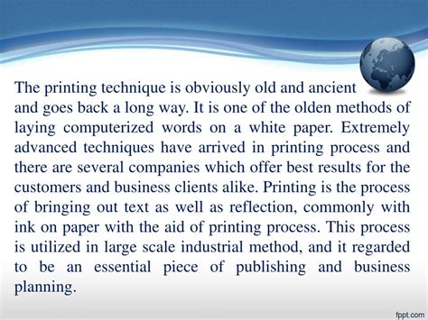 Ppt Future Of Printing Techniques Powerpoint Presentation Free