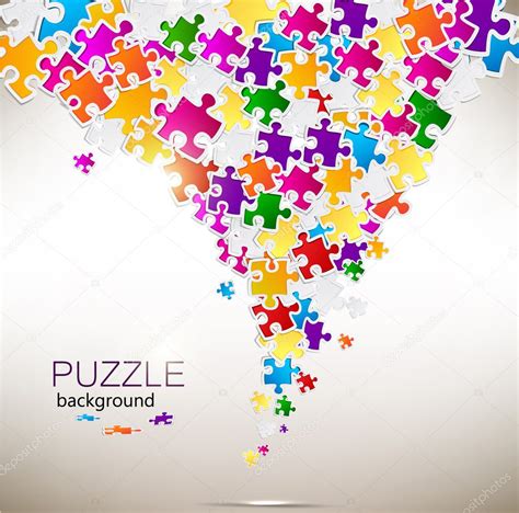 Abstract Background Made From Puzzle Pieces Stock Vector Image By