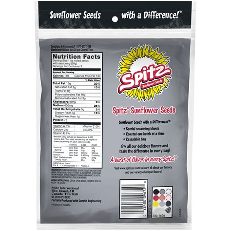 Spitz Sunflower Seeds Cracked Pepper Flavored 6 Oz