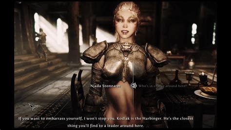 Skyrim MODIFY NPCs Njada Stonearm YouTube