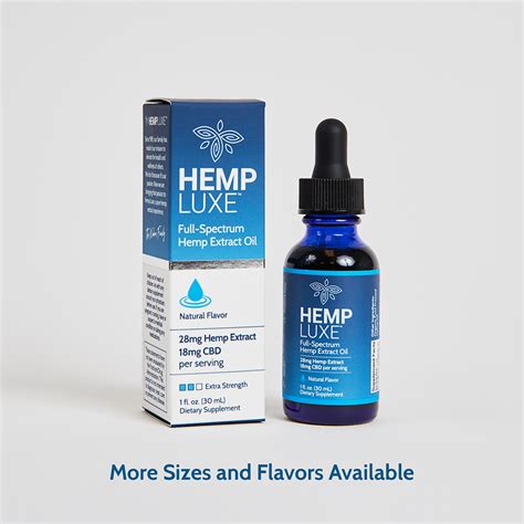 Full Spectrum Hemp Extract Oil Extra Strength Hemp Luxe Cbd