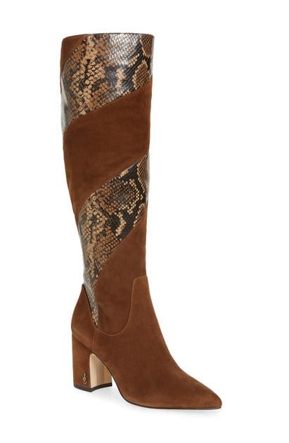 Sam Edelman Hai Knee High Boot In Toasted Coconut Suede Modesens