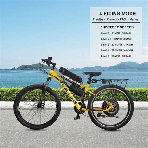 Pexmor 48v 1000w Electric Bike Conversion Kit 26 Front Wheel E Bike C Pexmor